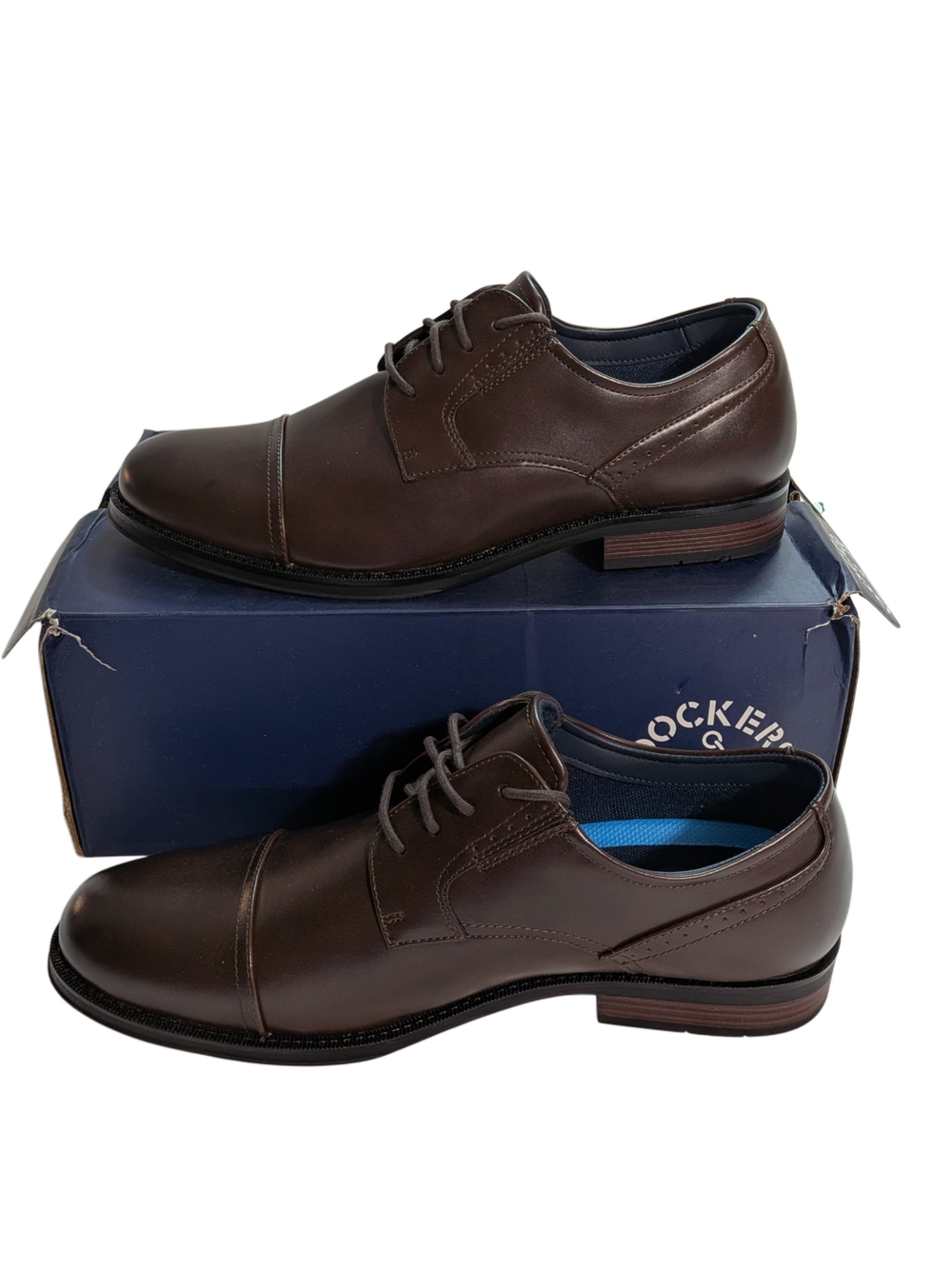 Dockers Echo Cap Toe Oxford Dress Shoes Chestnut Mens 9.5 M
